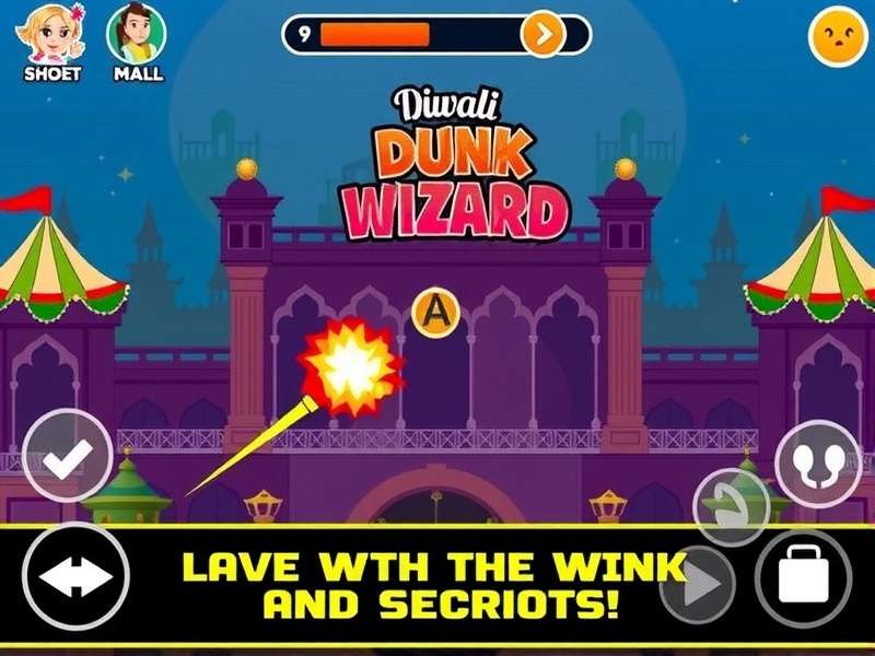 Diwali Dunk Wizard Gameplay Screenshot